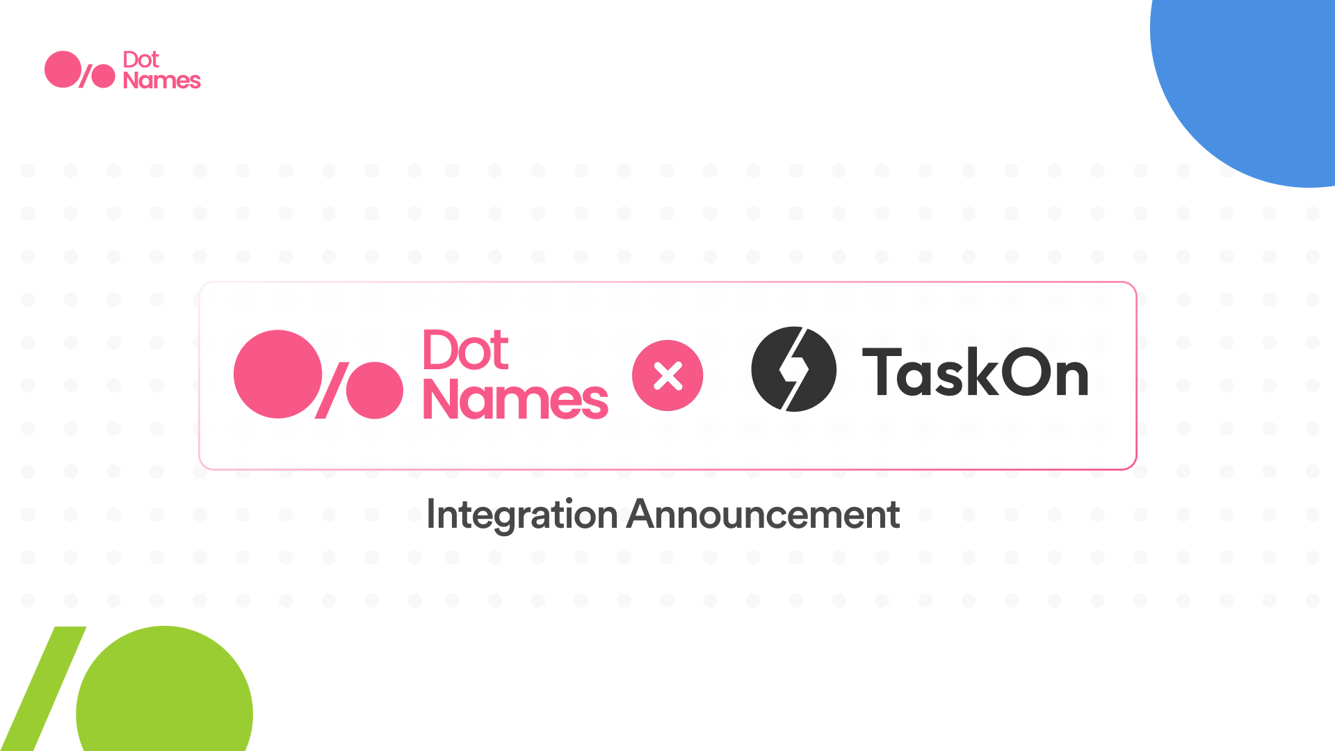DotNames and TaskOn Integration